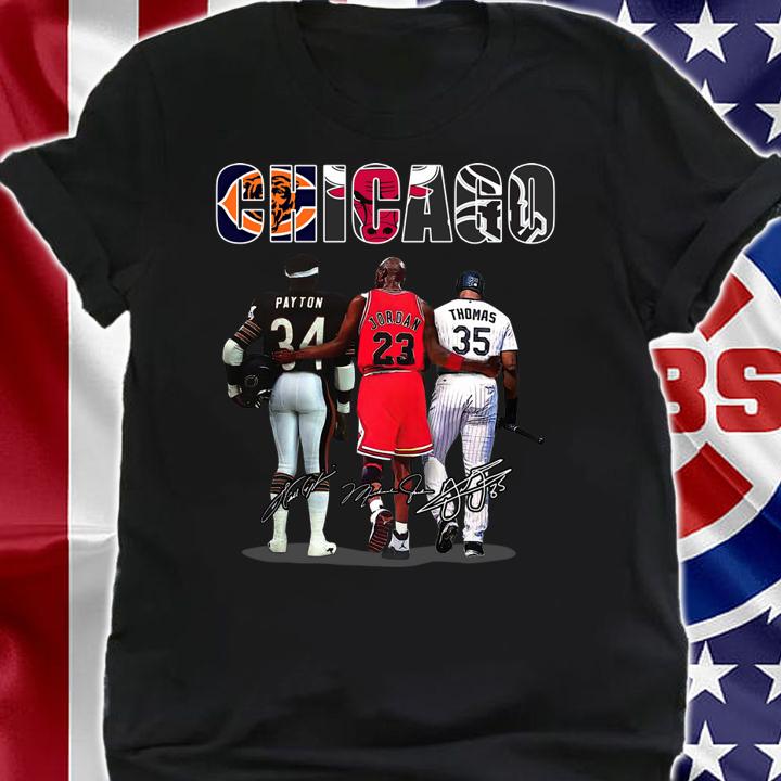 Chicago Sports Team Shirt, Walter Payton Michael Jordan Frank Thomas t-shirt shirt
