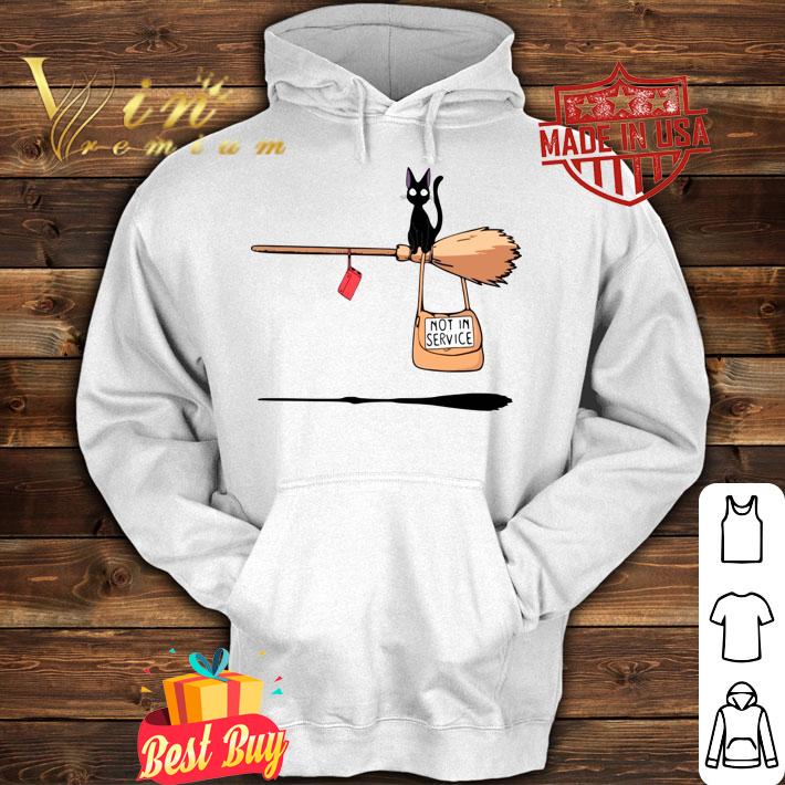 Kiki’s Delivery Service - Not In Service Black Cat On Broom t-shirt hoodie