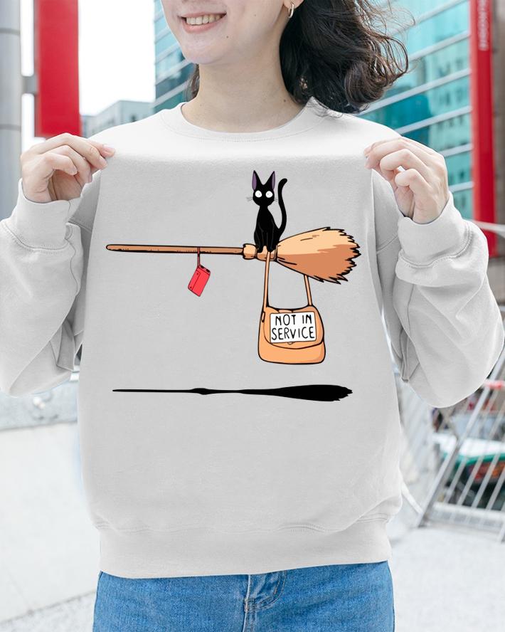 Kiki’s Delivery Service - Not In Service Black Cat On Broom t-shirt sweatshirt