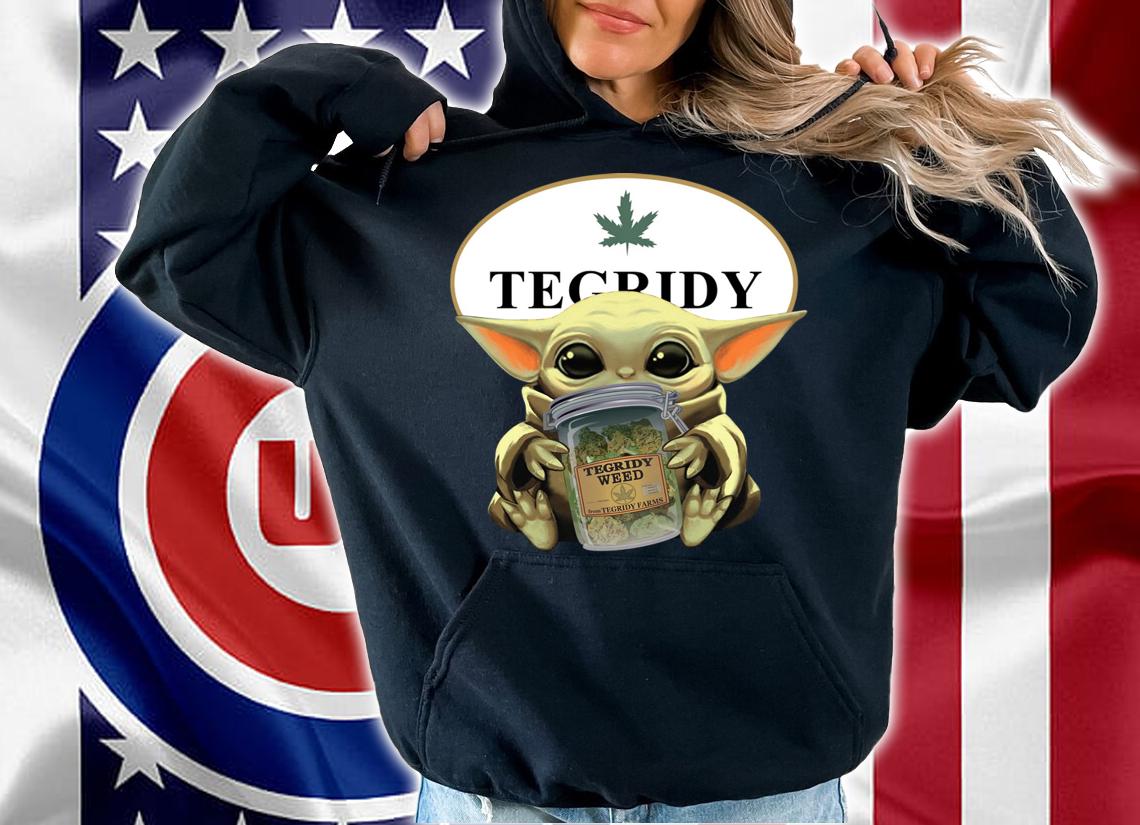 Star Wars Baby Yoda Hugging Tegridy Weed t-shirt hoodie