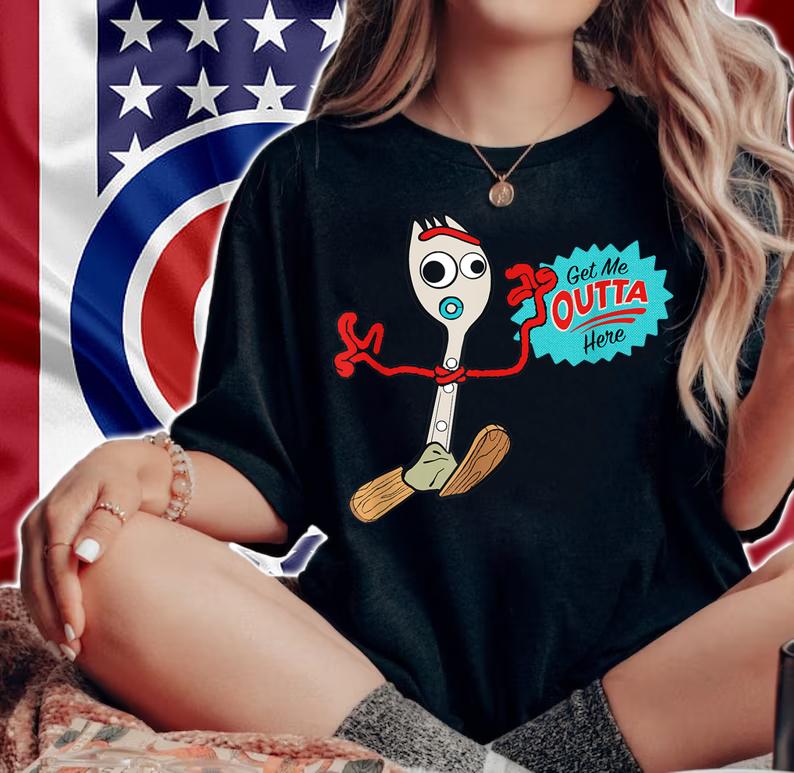 Disney Pixar Toy Story 4 Forky Get Me Outta Here t-shirt woman shirt