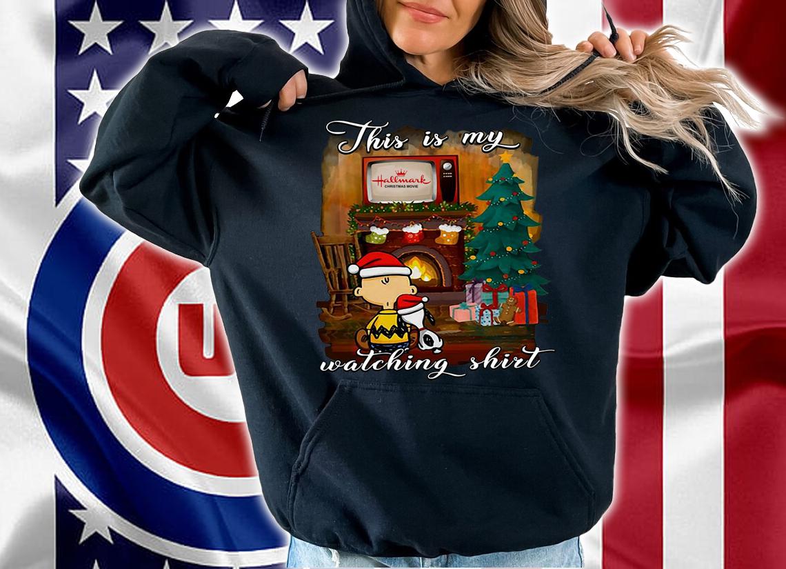 Charlie Brown Snoopy This is my Hallmark Christmas movie watching t-shirt hoodie