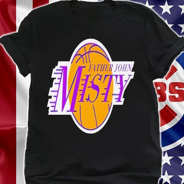 Father John Misty Los Angeles Lakers logo t-shirt shirt