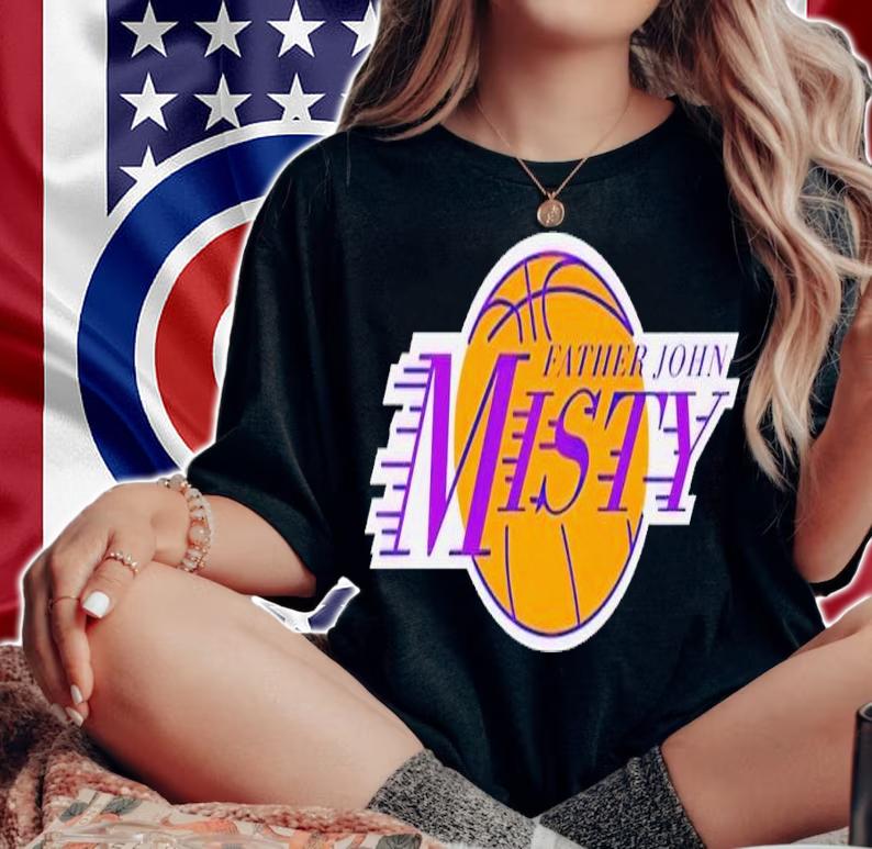 Father John Misty Los Angeles Lakers logo t-shirt woman shirt