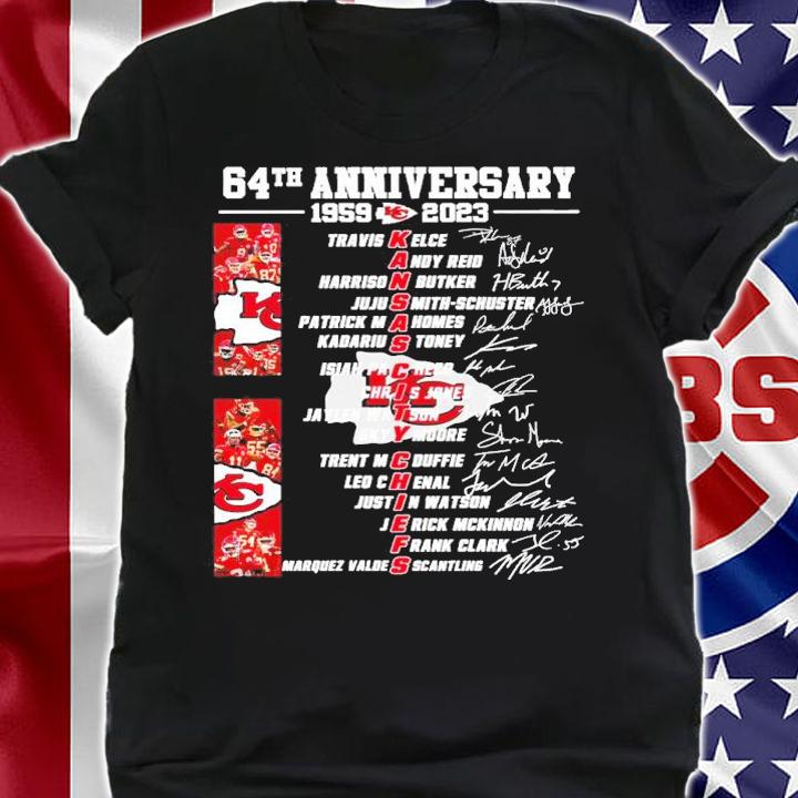64th Anniversary Kansas City Chiefs 1959-2023 Signatures Shirt t-shirt shirt