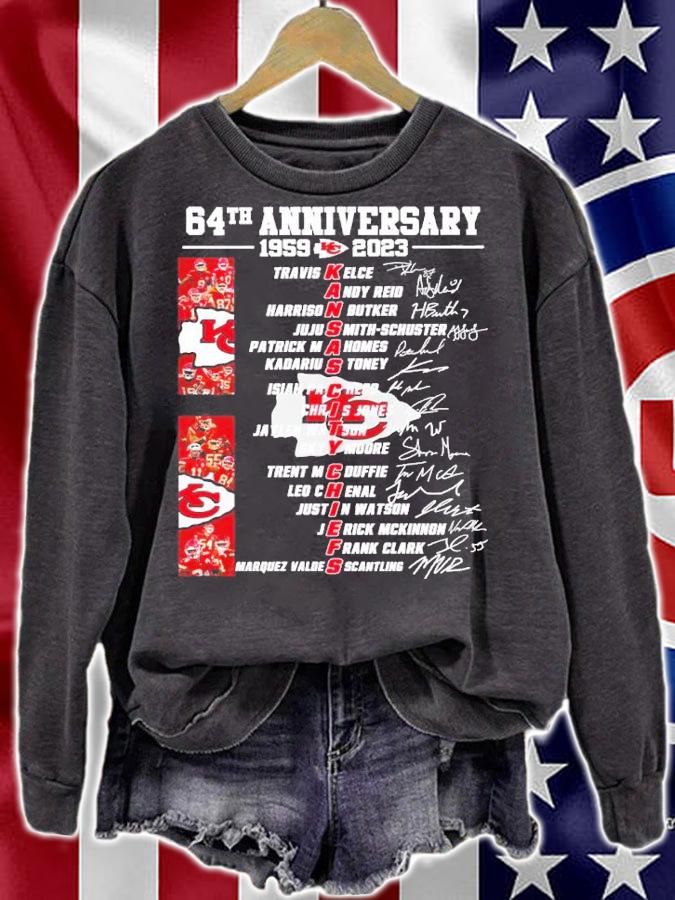 64th Anniversary Kansas City Chiefs 1959-2023 Signatures Shirt t-shirt sweatshirt