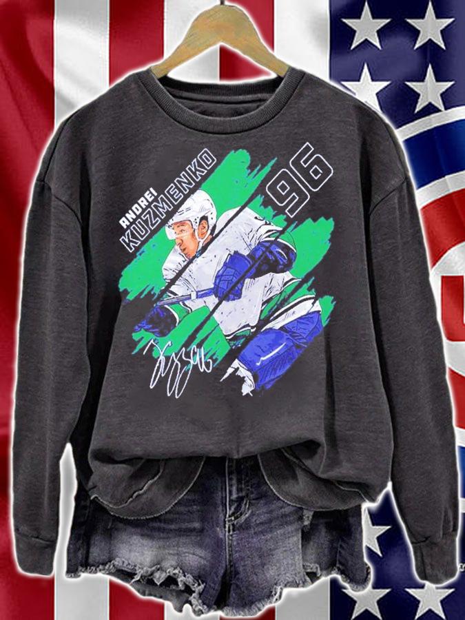Andrei Kuzmenko Vancouver Stripes Hockey Shirt t-shirt sweatshirt
