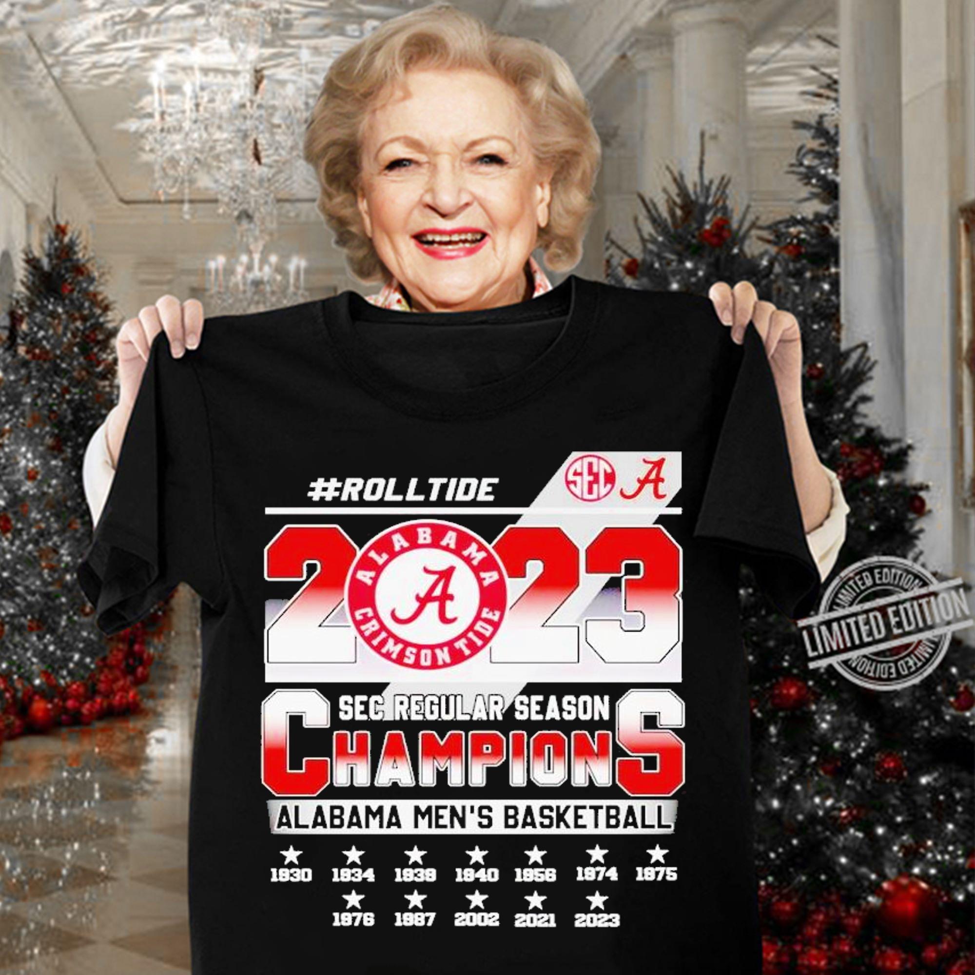 2023 SEC Regular Season Champions Alabama Men's Basketball #Rolltide shirt t-shirt woman shirt