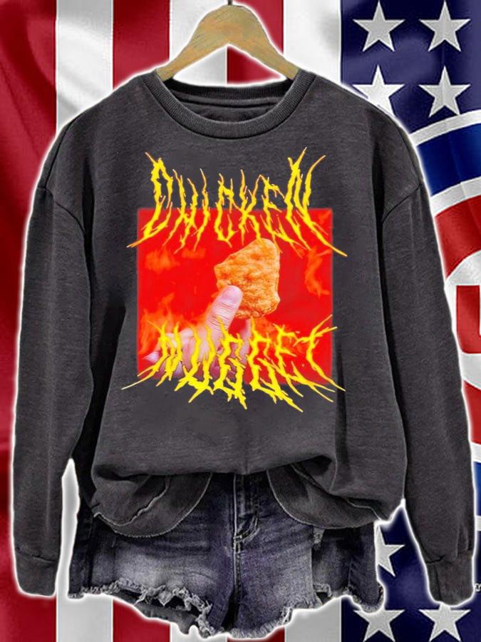 Chicken nugget heavy metal shirt t-shirt sweatshirt