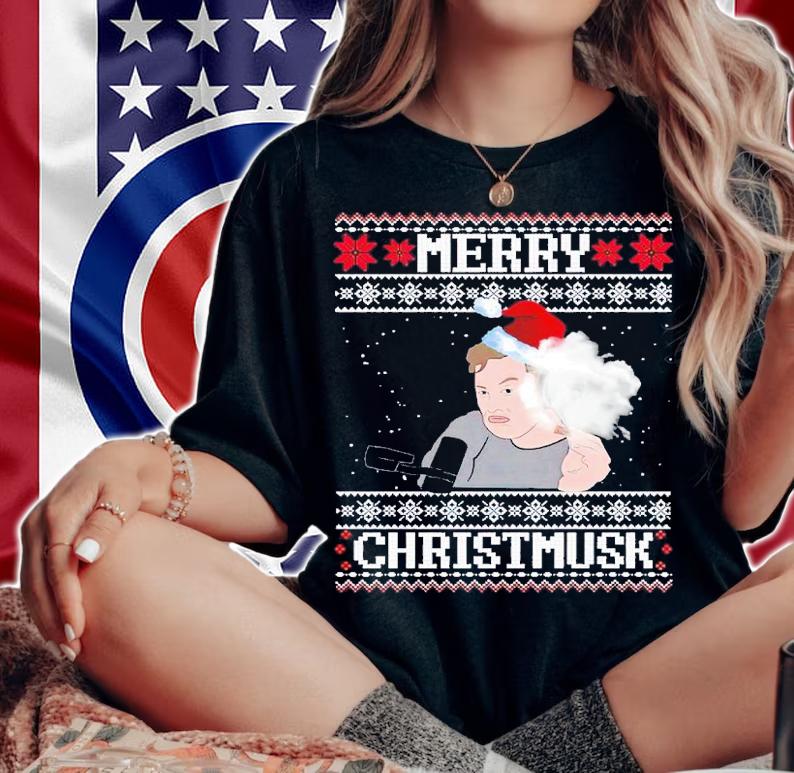 Elon Musk Merry Christmusk shirt t-shirt woman shirt