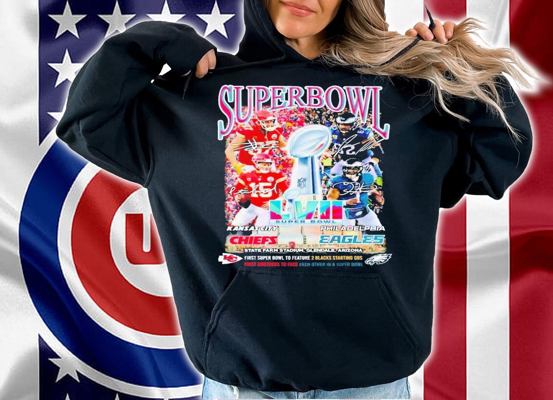 First brothers to face each other in a super bowl shirt t-shirt hoodie