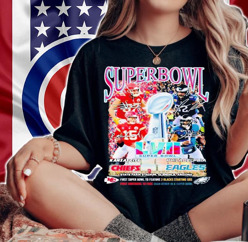 First brothers to face each other in a super bowl shirt t-shirt woman shirt