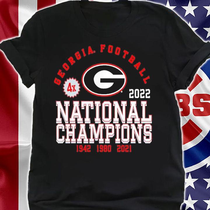 Georgia Bulldogs Four-Time College Football National Champions shirt t-shirt shirt