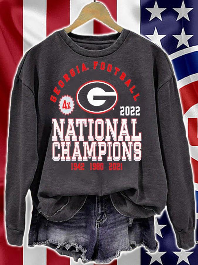 Georgia Bulldogs Four-Time College Football National Champions shirt t-shirt sweatshirt