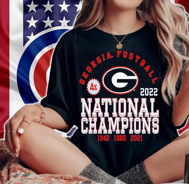 Georgia Bulldogs Four-Time College Football National Champions shirt t-shirt woman shirt