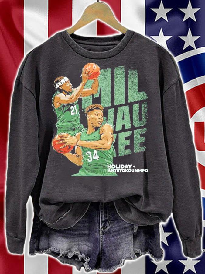 Giannis Antetokounmpo And Jrue Holiday Milwaukee Duo Basketball Shirt t-shirt sweatshirt