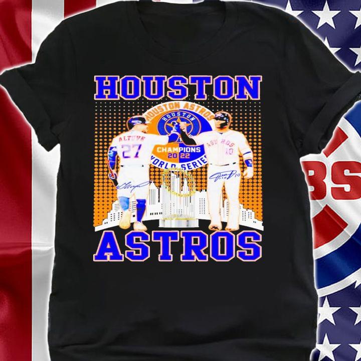 Houston Astros Jose Altuve and Yuli Gurriel World Series signatures shirt t-shirt shirt