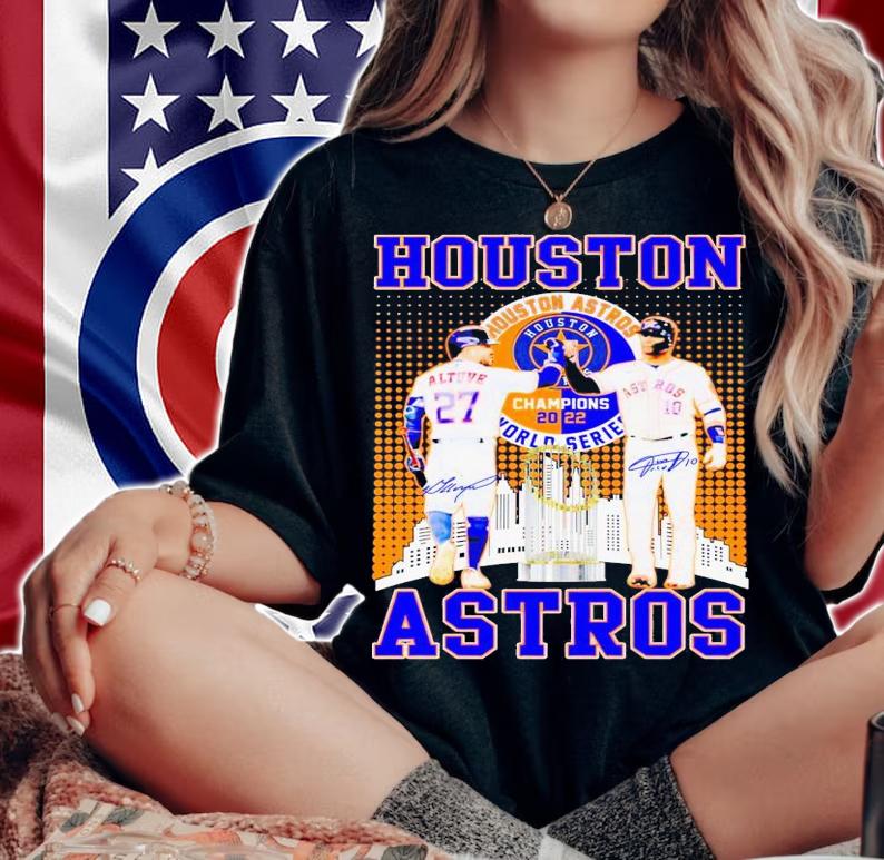 Houston Astros Jose Altuve and Yuli Gurriel World Series signatures shirt t-shirt woman shirt