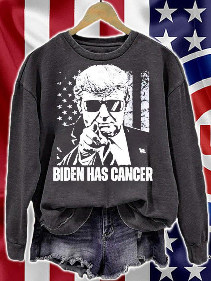 Donald Trump US Flag Biden Has Cancer Shirt t-shirt sweatshirt