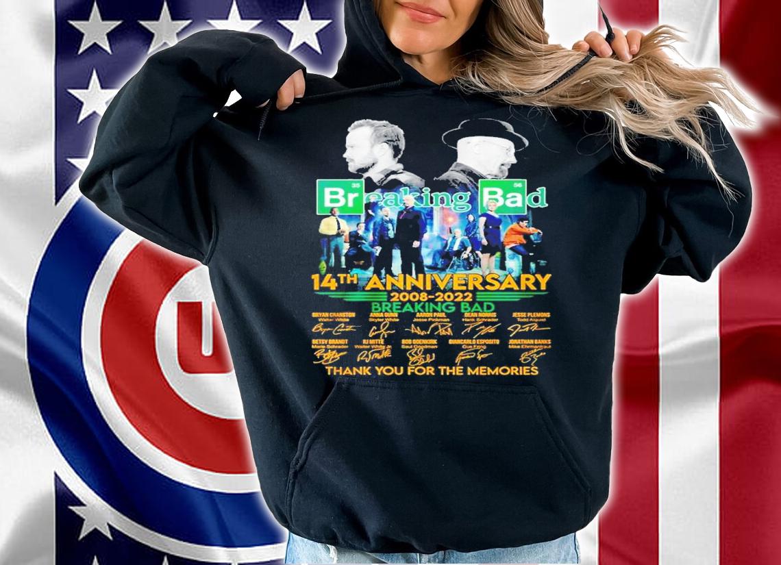 Breaking Bad 14th anniversary 2008 2022 thank you for the memories shirt t-shirt