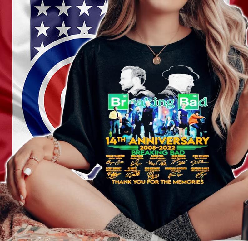 Breaking Bad 14th anniversary 2008 2022 thank you for the memories shirt t-shirt