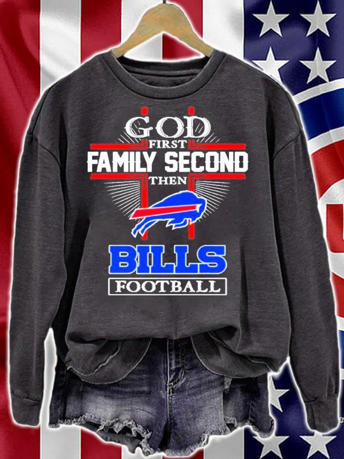 Buffalo Bills God First Family Second Then Bills Football 2022 Shirt t-shirt