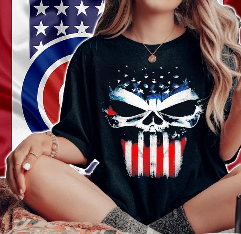 Liberty or Death Skull shirt t-shirt woman shirt