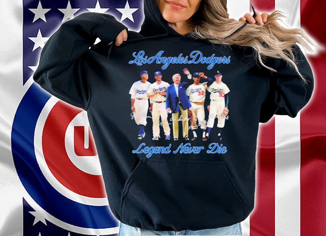 Los Angeles Dodgers Vin Scully Signatures Legend Never Die Shirt t-shirt hoodie