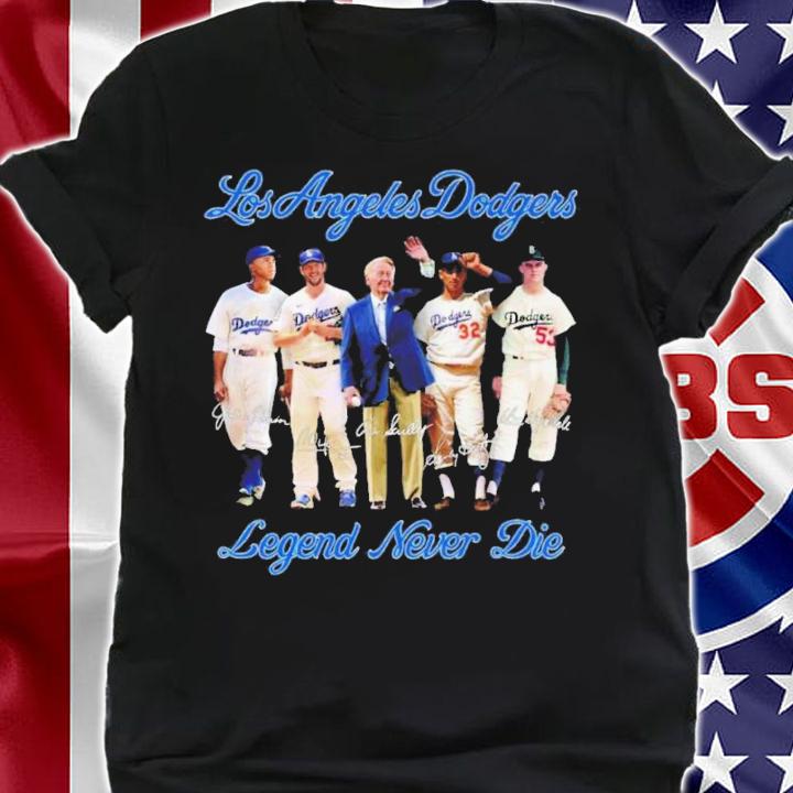 Los Angeles Dodgers Vin Scully Signatures Legend Never Die Shirt t-shirt shirt
