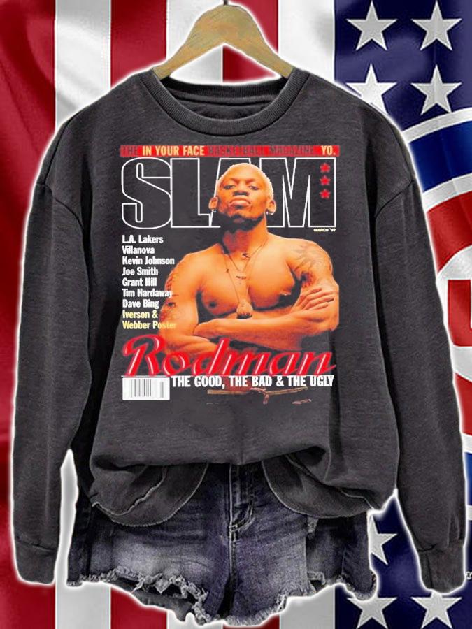 Magazine Cover Style Dennis Rodman Fan T-Shirt t-shirt