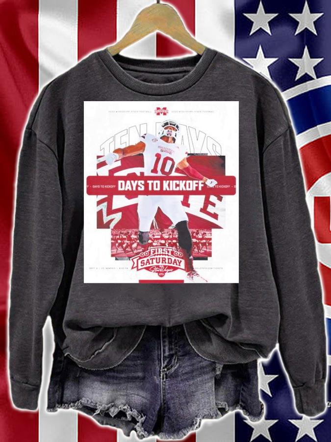 Mississippi State Bulldogs Days To Kickoff First Saturday 2022 Shirt t-shirt