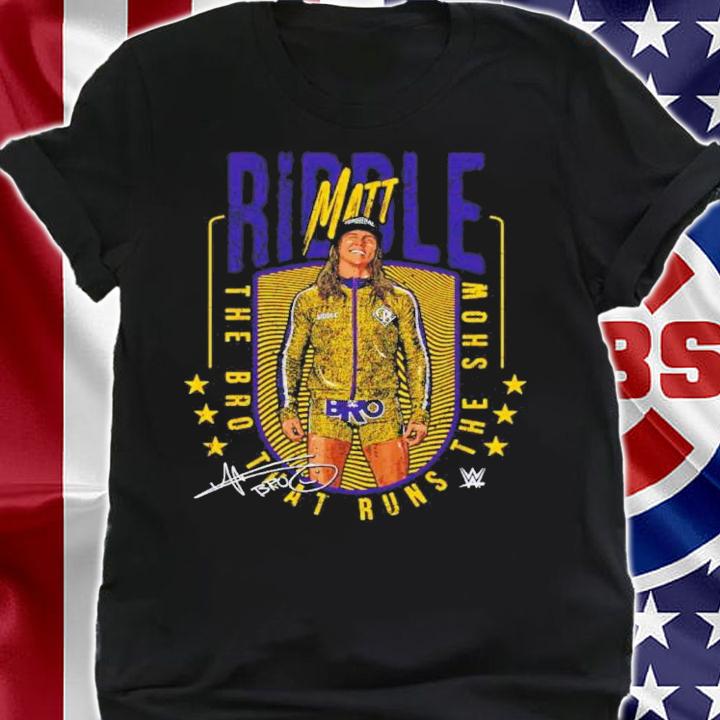 Riddle Run The Show WWE Signature Shirt t-shirt shirt