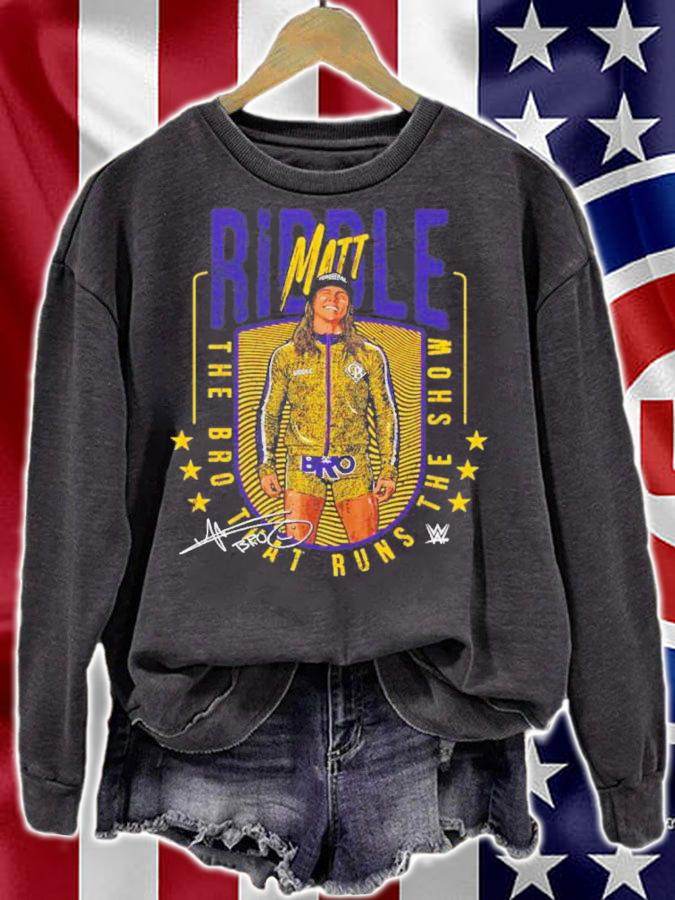 Riddle Run The Show WWE Signature Shirt t-shirt sweatshirt