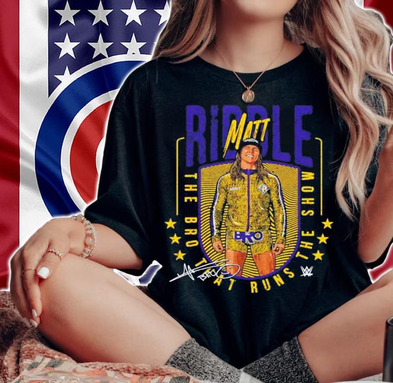 Riddle Run The Show WWE Signature Shirt t-shirt woman shirt