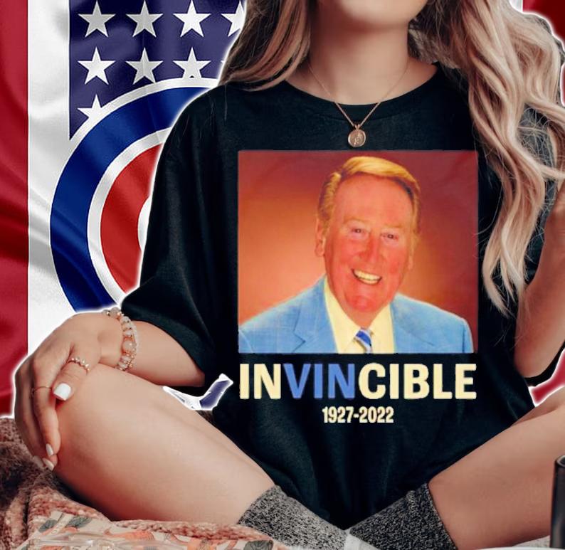 RIP Vin Forever Invincible Vin Scully 1927-2022 T-Shirt t-shirt woman shirt
