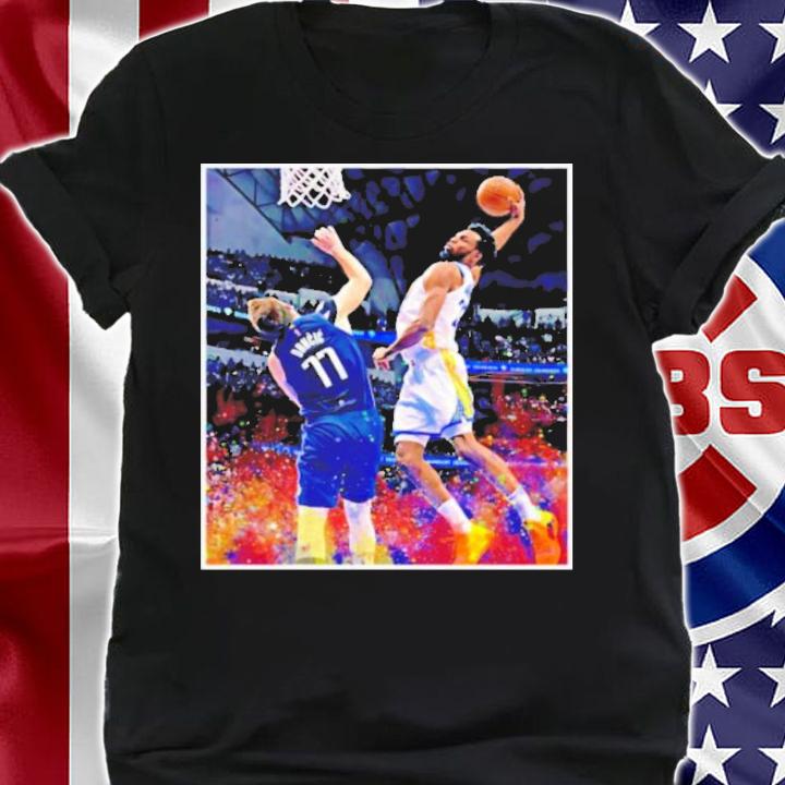 Andrew Wiggins poster Dunk On Luka Doncic Western Conference Finals shirt t-shirt shirt