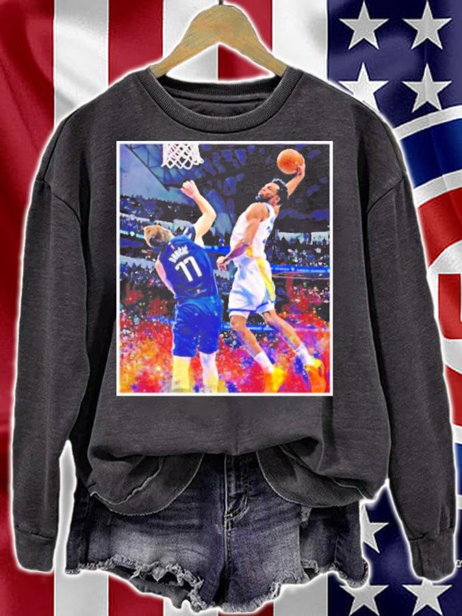 Andrew Wiggins poster Dunk On Luka Doncic Western Conference Finals shirt t-shirt sweatshirt