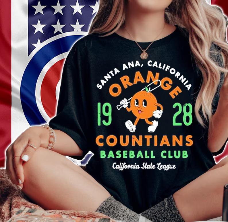 Santa Ana Orange Countians California Vintage Defunct Baseball Teams shirt t-shirt woman shirt