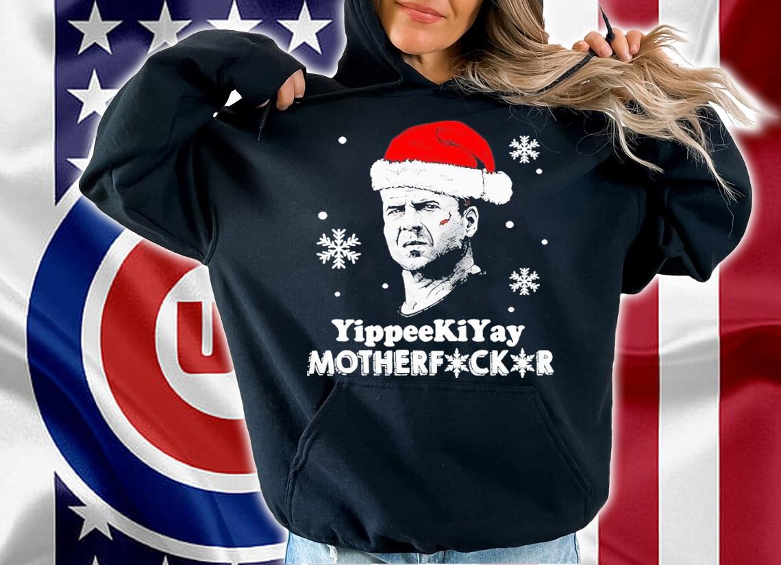 Snowflake Santa Bruce Willis Yippee Ki Yay Motherfucker Christmas Shirt t-shirt