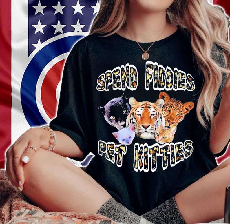 Spend Fiddies Pet Kitties Graphic shirt t-shirt woman shirt