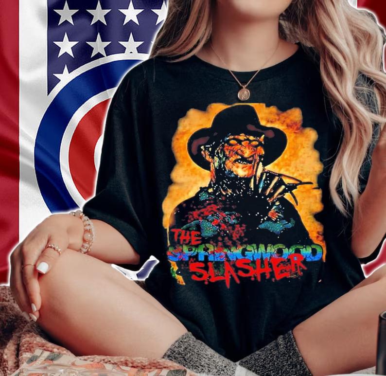 The Sporingwood Slasher Freddy Krueger Halloween T-Shirt t-shirt woman shirt