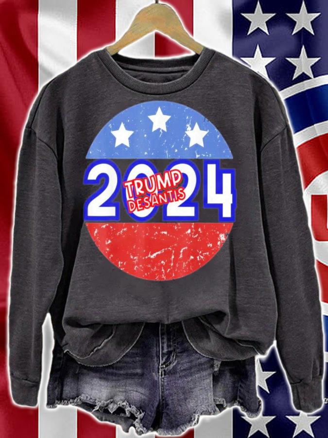Trump Desantis 2024 Retro Campaign T-Shirt t-shirt sweatshirt