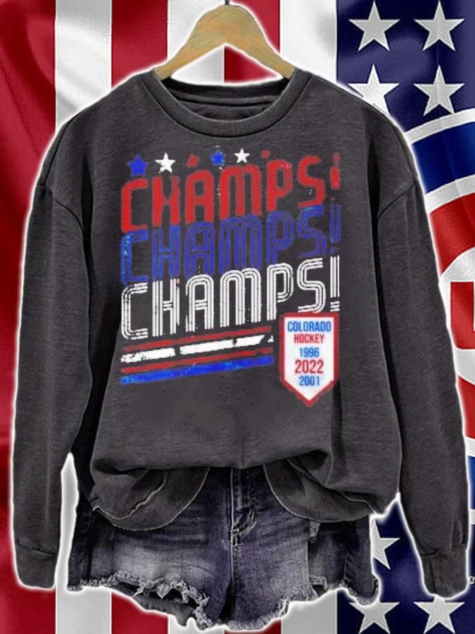 Colorado Avalanche Champs Champs Champs 1996 2001 2022 Shirt t-shirt sweatshirt