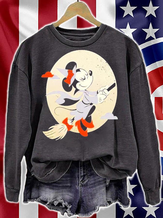 Disney Minnie Mouse Flying Witch Halloween Shirt t-shirt sweatshirt