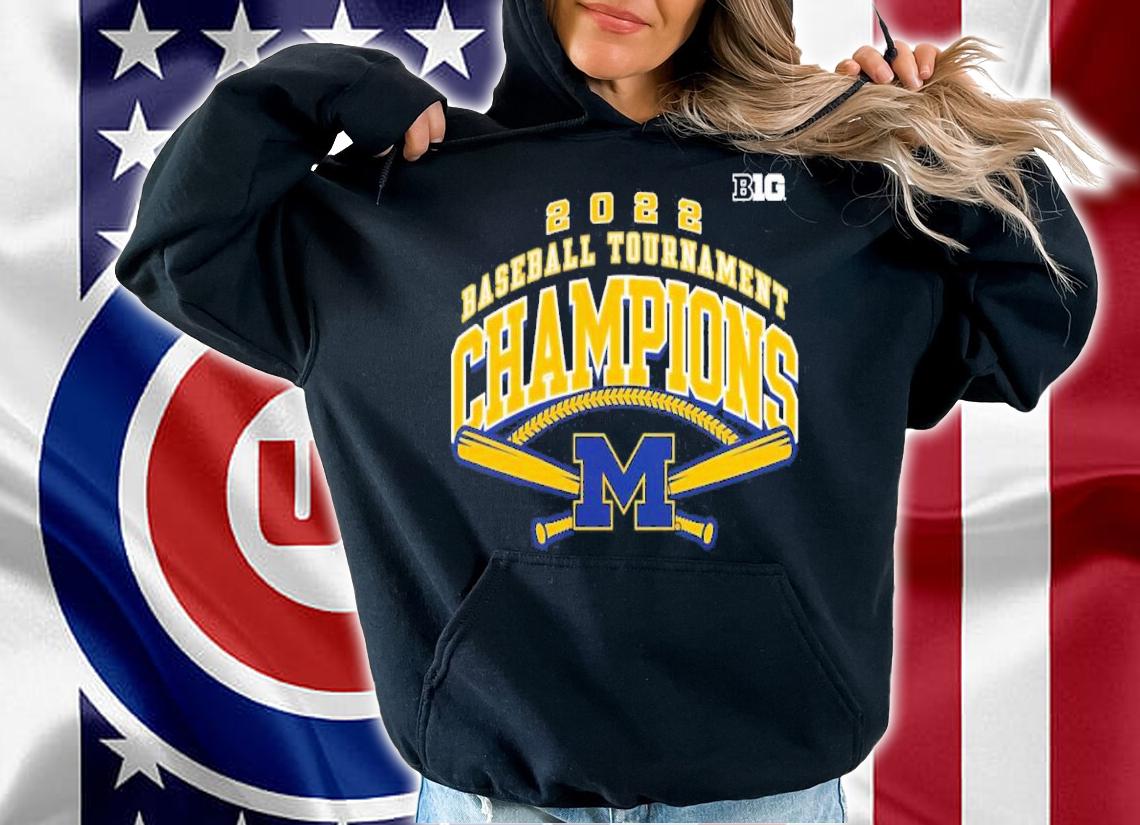 Michigan Wolverines Charcoal Big Ten Baseball Conference Tournament Champions 2022 Shirt t-shirt hoodie