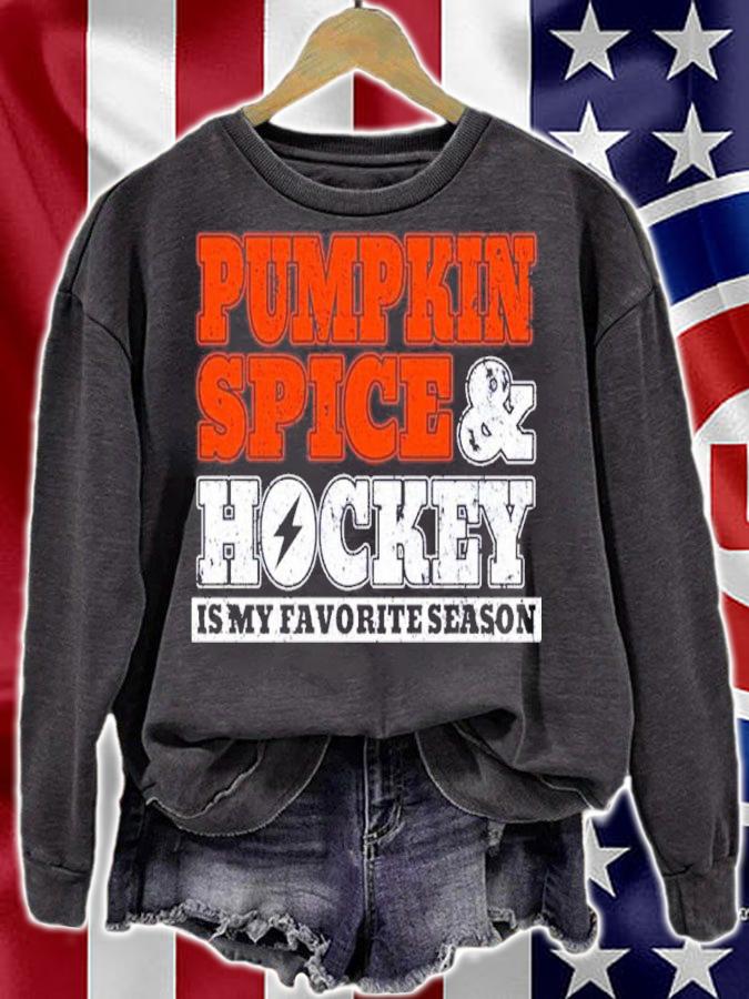 Pumpkin Spice And Hockey Is My Favorite Season Shirt t-shirt