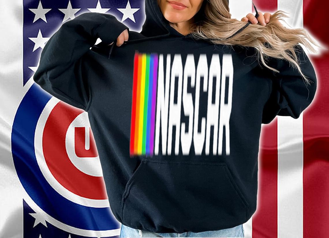 Nascar Checkered Flag Black Logo Pride T-Shirt t-shirt hoodie