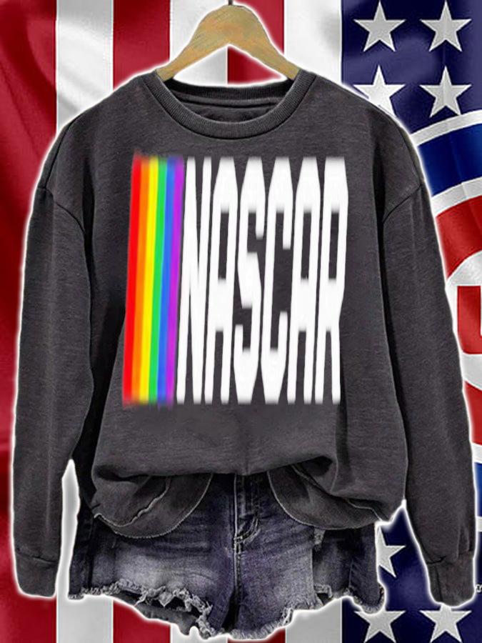Nascar Checkered Flag Black Logo Pride T-Shirt t-shirt sweatshirt