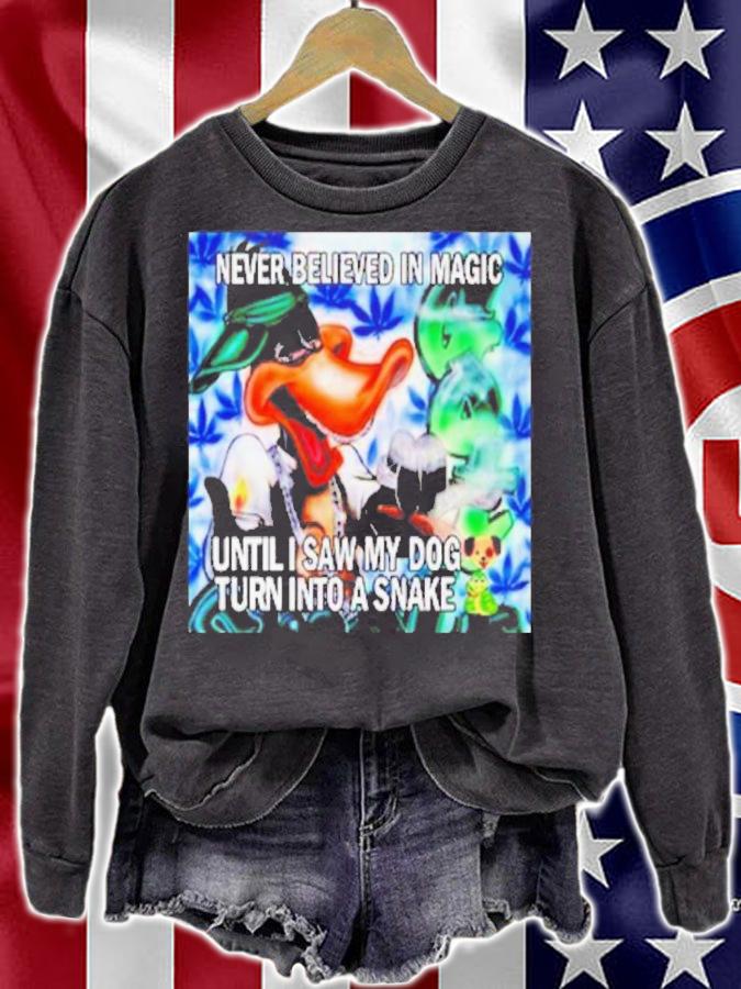 Never Believed In Magic Until I Saw My Dog Turn Into A Snake Shirt t-shirt sweatshirt