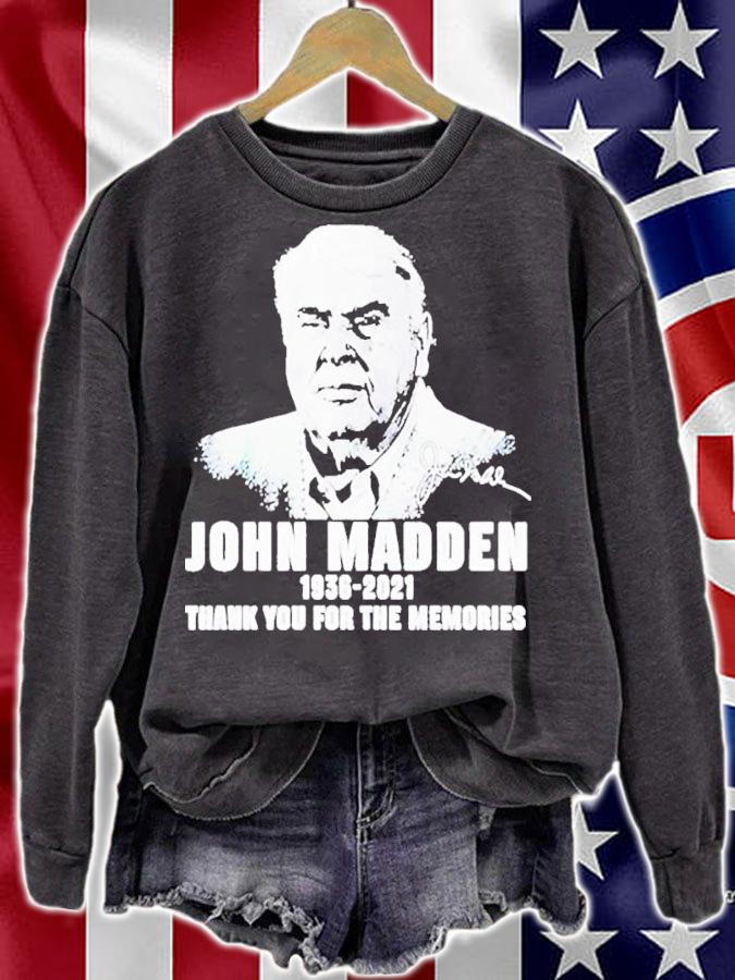 RIP John Madden 1936-2021 Signatures Thank You For The Memories Shirt t-shirt sweatshirt